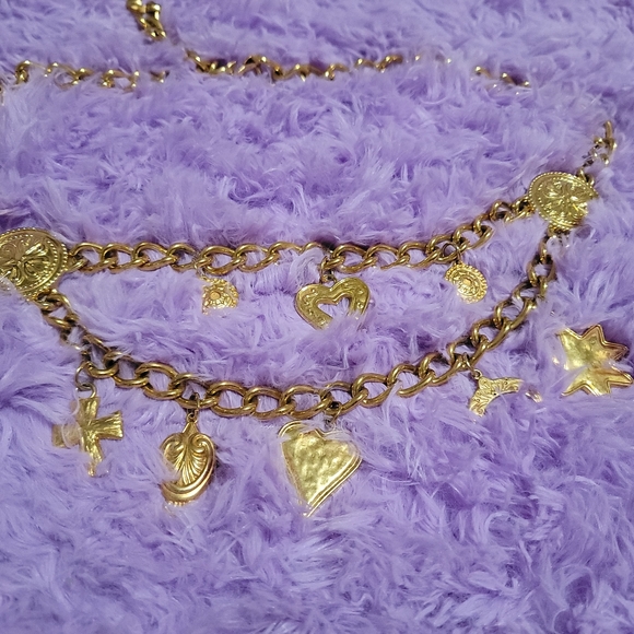 RARE Escada Gold Chain Charm Belt - Picture 5 of 6